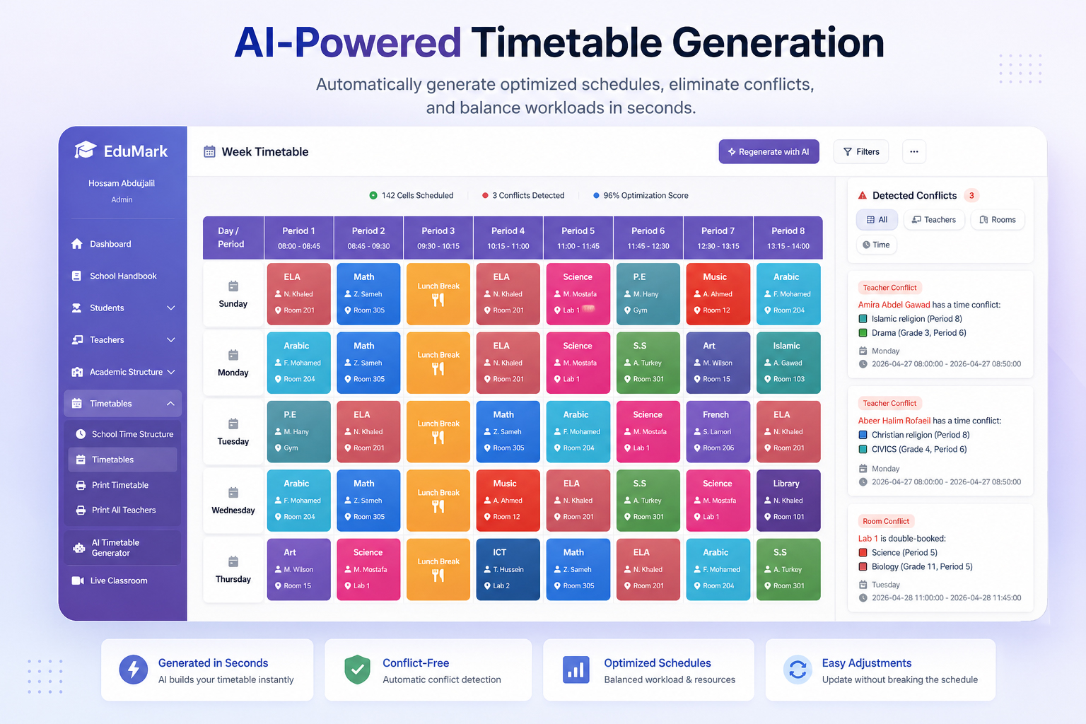 AI School Timetable Generator visual